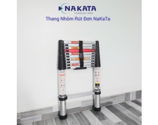 Thang Nhôm Rút Đơn Đai Đen Nakata TY-611