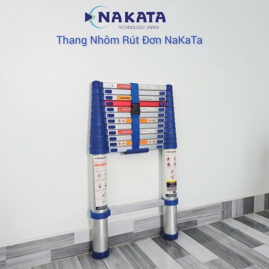 Thang Nhôm Rút Đơn Đai Xanh Nakata TYB612