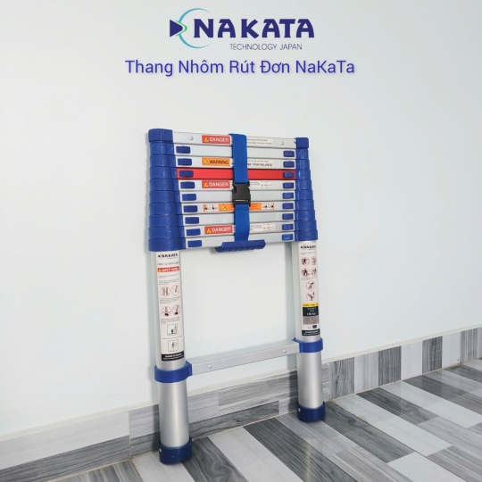 Thang Nhôm Rút Đơn Đai Xanh Nakata TYB611