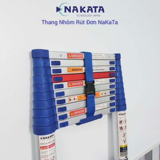 Thang Nhôm Rút Đơn Đai Xanh Nakata TYB611