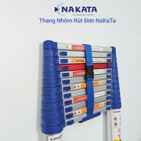 Thang Nhôm Rút Đơn Đai Xanh Nakata TYB612
