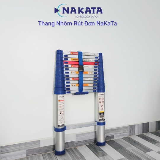 Thang Nhôm Rút Đơn Đai Xanh Nakata TYB613