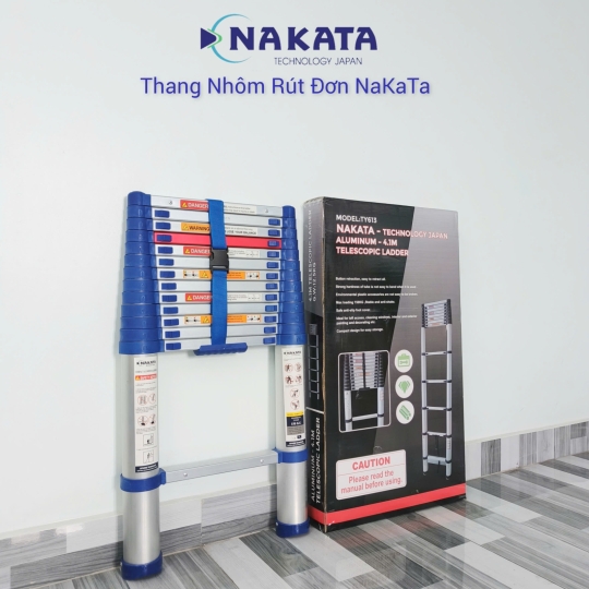 Thang Nhôm Rút Đơn Đai Xanh Nakata TYB613