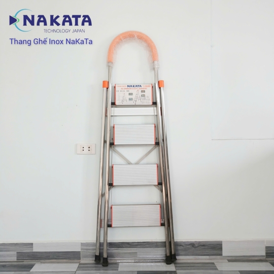 Thang Ghế Tay Vịn Inox Màu Cam Nakata VN104B