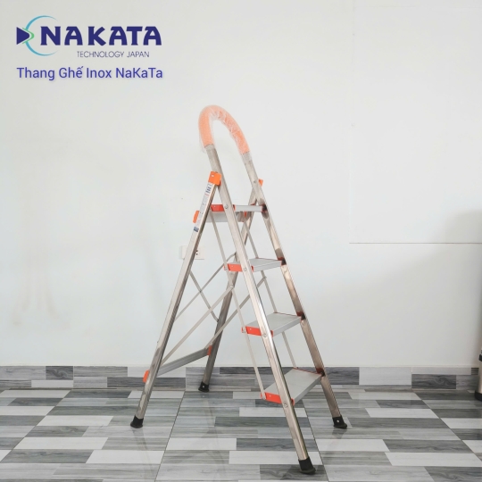 Thang Ghế Tay Vịn Inox Màu Cam Nakata VN104B