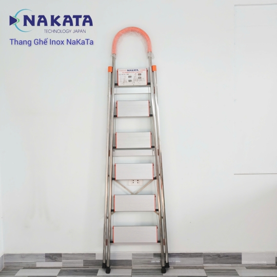 Thang Ghế Tay Vịn Inox Màu Cam Nakata VN106B