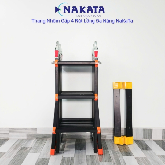 Thang Đa Năng (Thang Rút Lồng) Nakata Màu Đen 