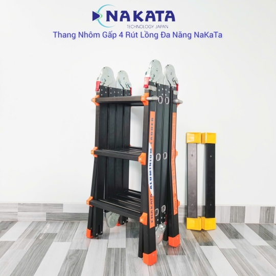 Thang Đa Năng (Thang Rút Lồng) Nakata Màu Đen 